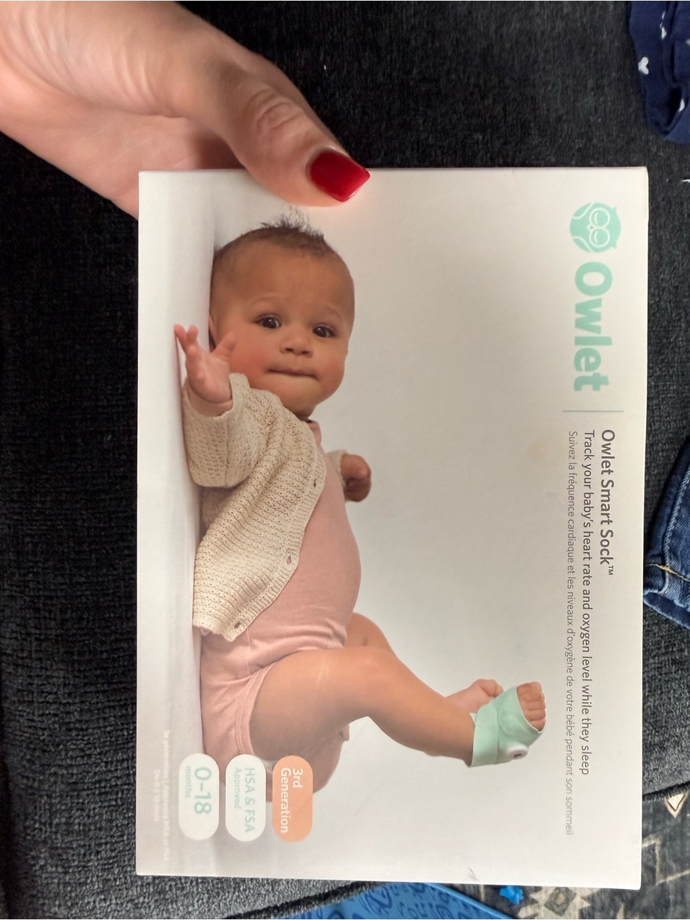 Owlet Smart Sock Baby Monitor in Mint - Wearable Baby Monitor